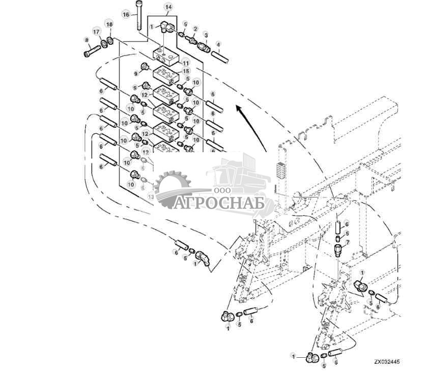 Distributors Lines, Cutterhead Support, Central Lubrication System 